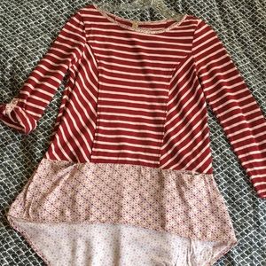 Anthropologie Postmark Striped Top with Pockets XS